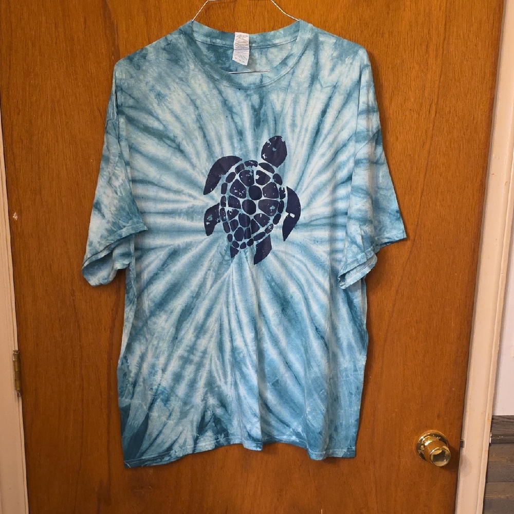 Gildan Blue Tie-Dye Heavy Cotton T-Shirt